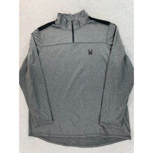 Spyder Active Half‎ Zip Long Sleeve Pullover Base Shirt (Men's XL) Gray